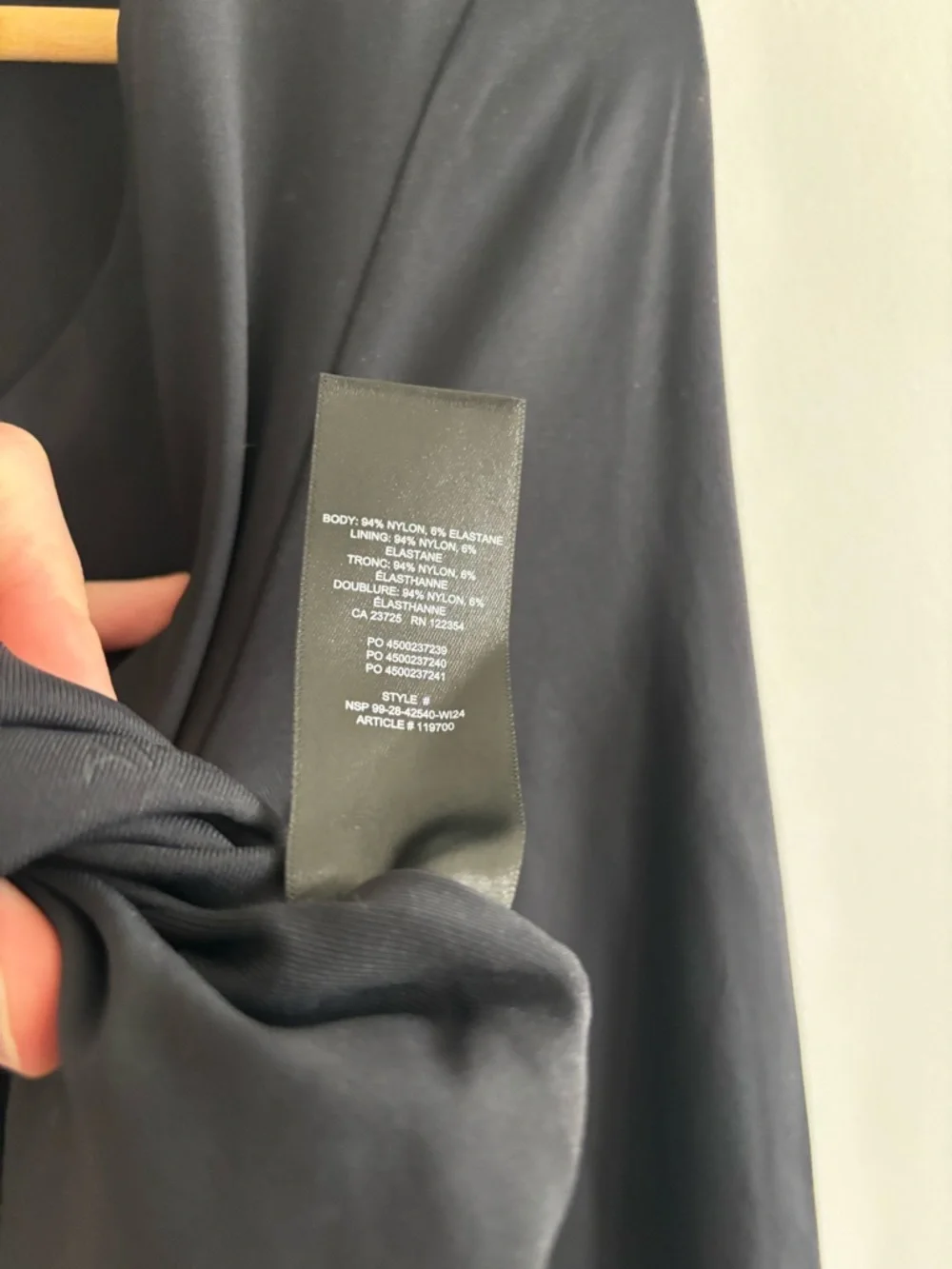 Aritzia Contour Black V-Neck Long Sleeve Bodysuit - Picture 10 of 13